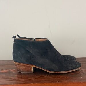 J. Crew Black Suede Ankle Booties Size 11
